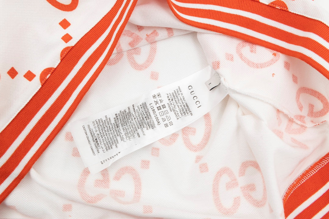 Polo maxi GG de seda de algodão