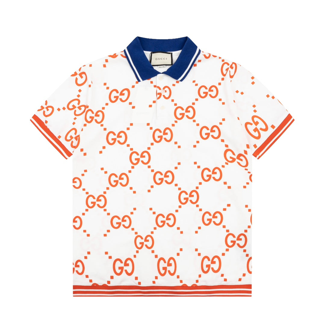 Polo maxi GG de seda de algodão