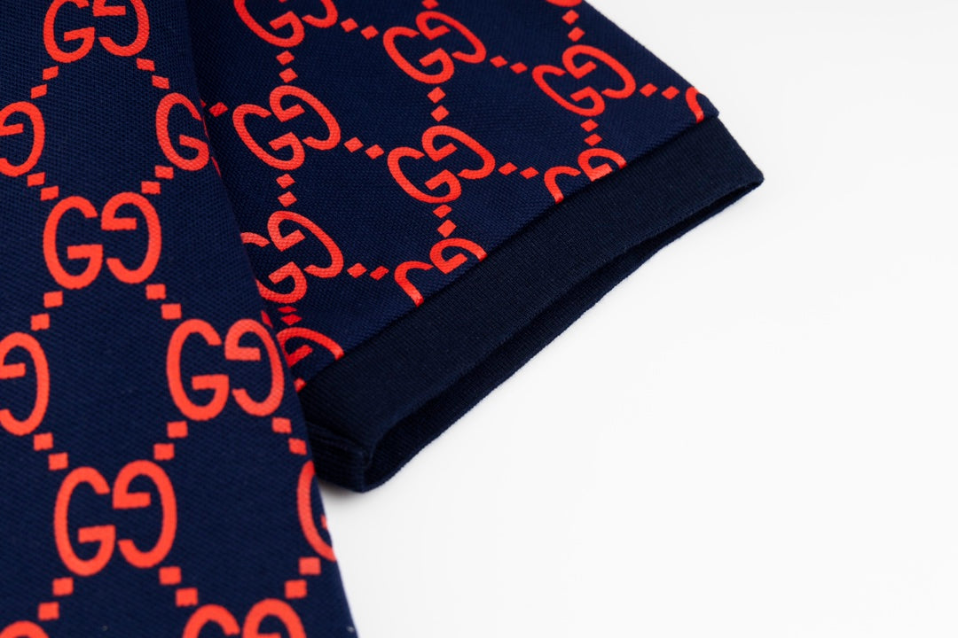 Polo maxi GG de seda de algodão