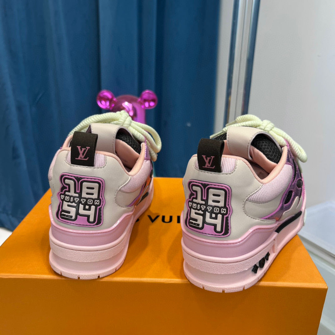Tênis LV Skate Rosa Metálico