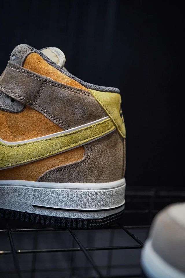 NK Air Force 1 MID Beige Brown Suede