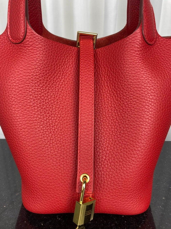 Bolsa Hermès Picotin Vermelho