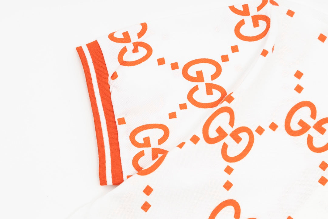 Polo maxi GG de seda de algodão