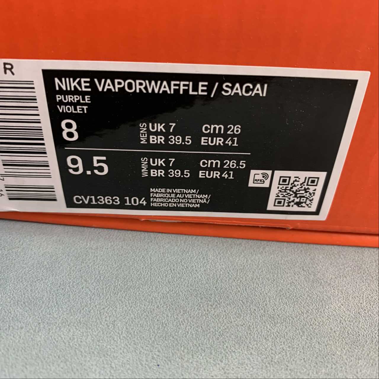 Sacai x Nike Pegasus VaporFly "Sail" White Sail Raw Rubber