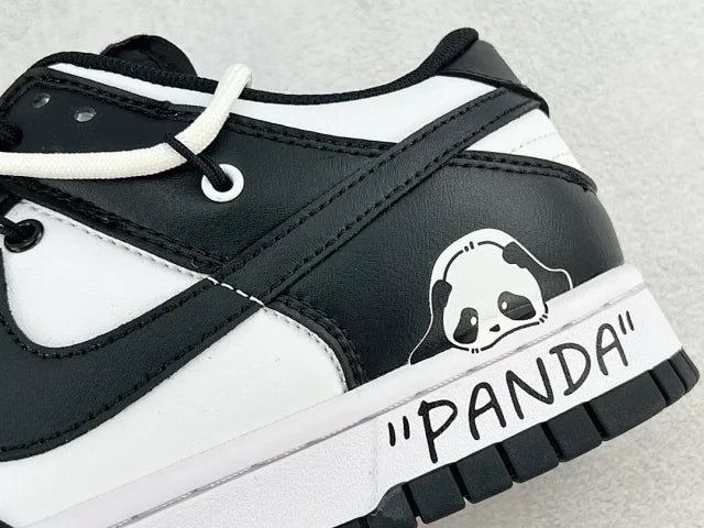 NBA x Dunk Low Retro Black & Panda Branco