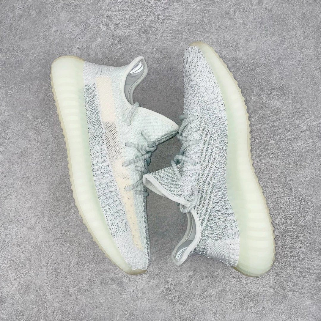 Adidas Yeezy Boost 350 V2 Cloud Branco Refletivo Gelo Azul Estrelado