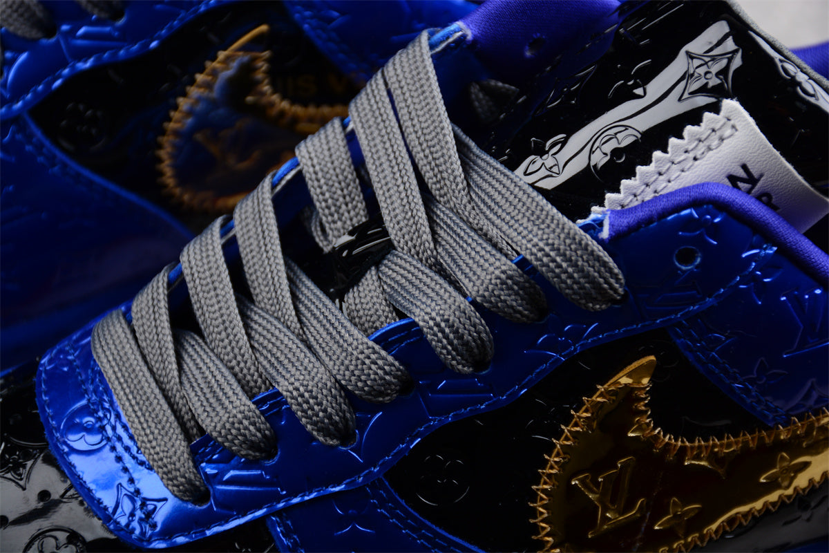 Louis Vuitton x Nike Air Force Black/ Blue/Gold