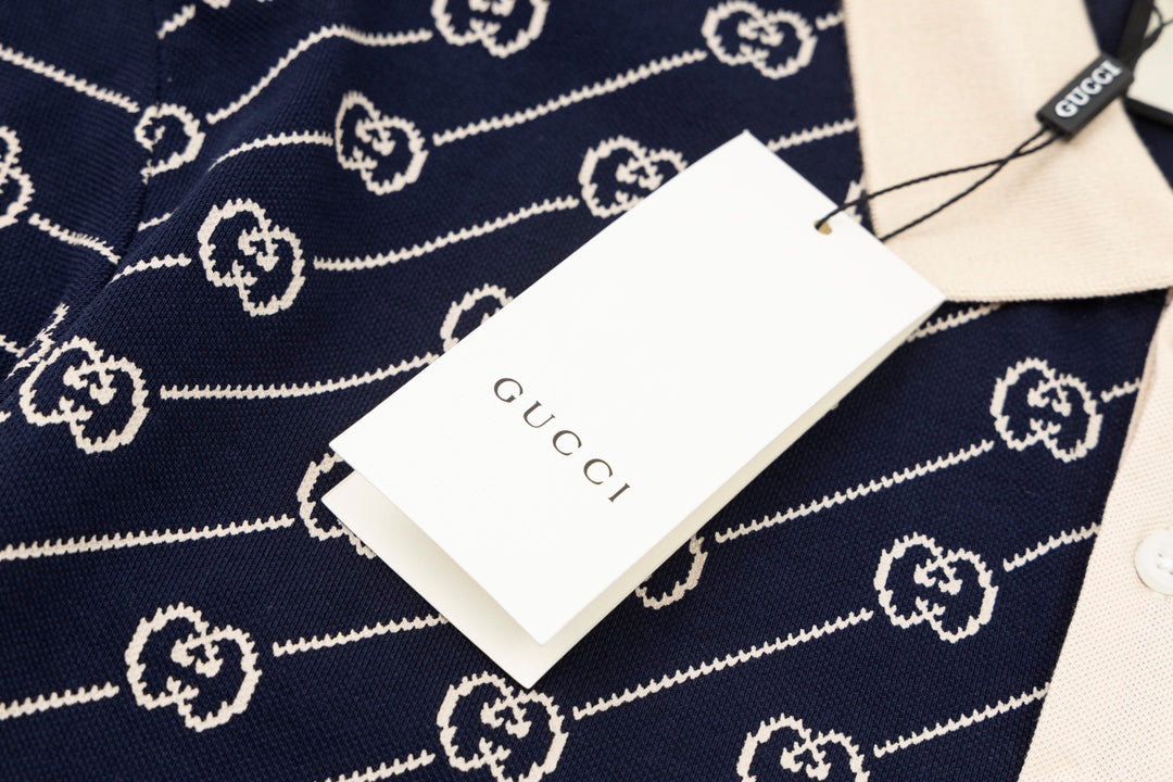 Polo maxi GG de seda de algodão
