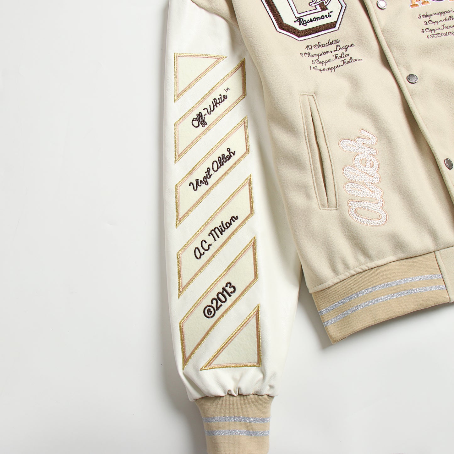 Jaqueta Off White Virgil Abloh x Milan Varsity Jacket