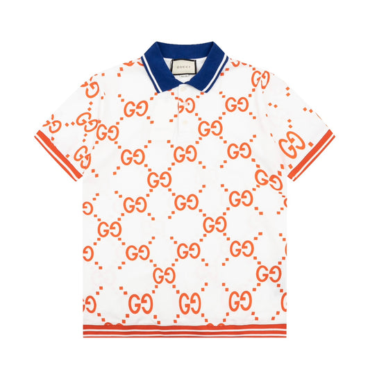 Polo maxi GG de seda de algodão