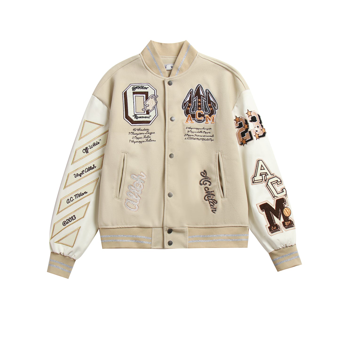 Jaqueta Off White Virgil Abloh x Milan Varsity Jacket