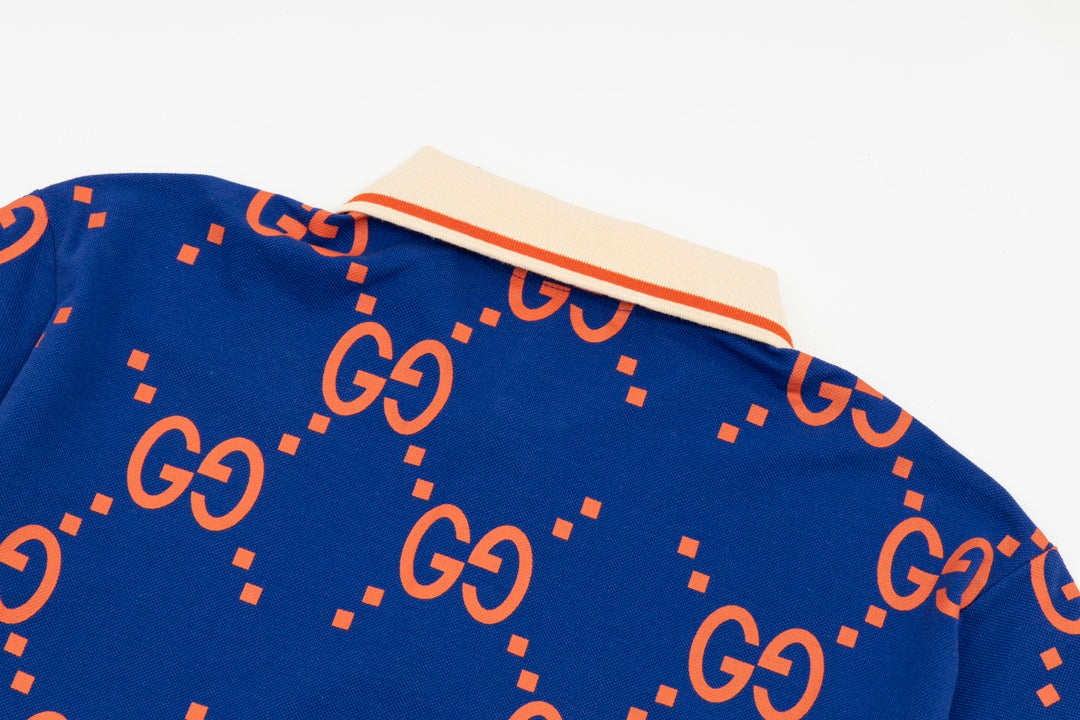 Polo maxi GG de seda de algodão