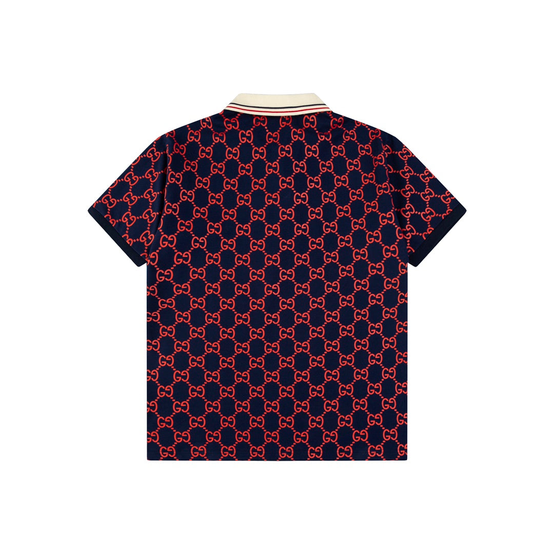 Polo maxi GG de seda de algodão
