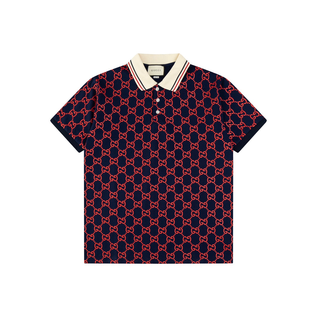 Polo maxi GG de seda de algodão