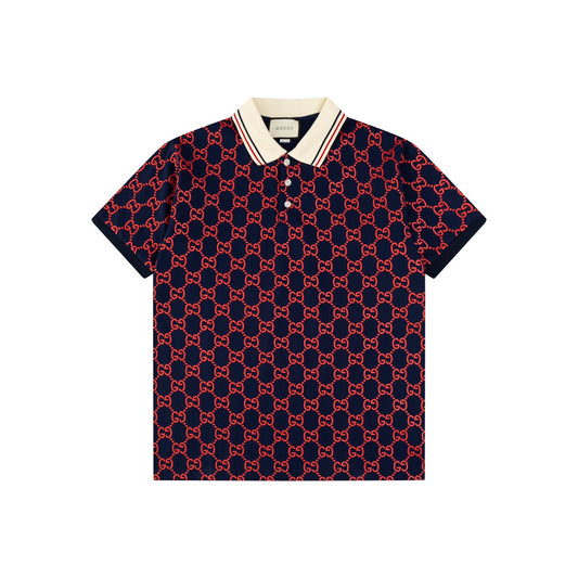 Polo maxi GG de seda de algodão