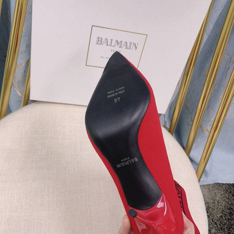 Bota Balmain Feminina Cano Curto Vermelha