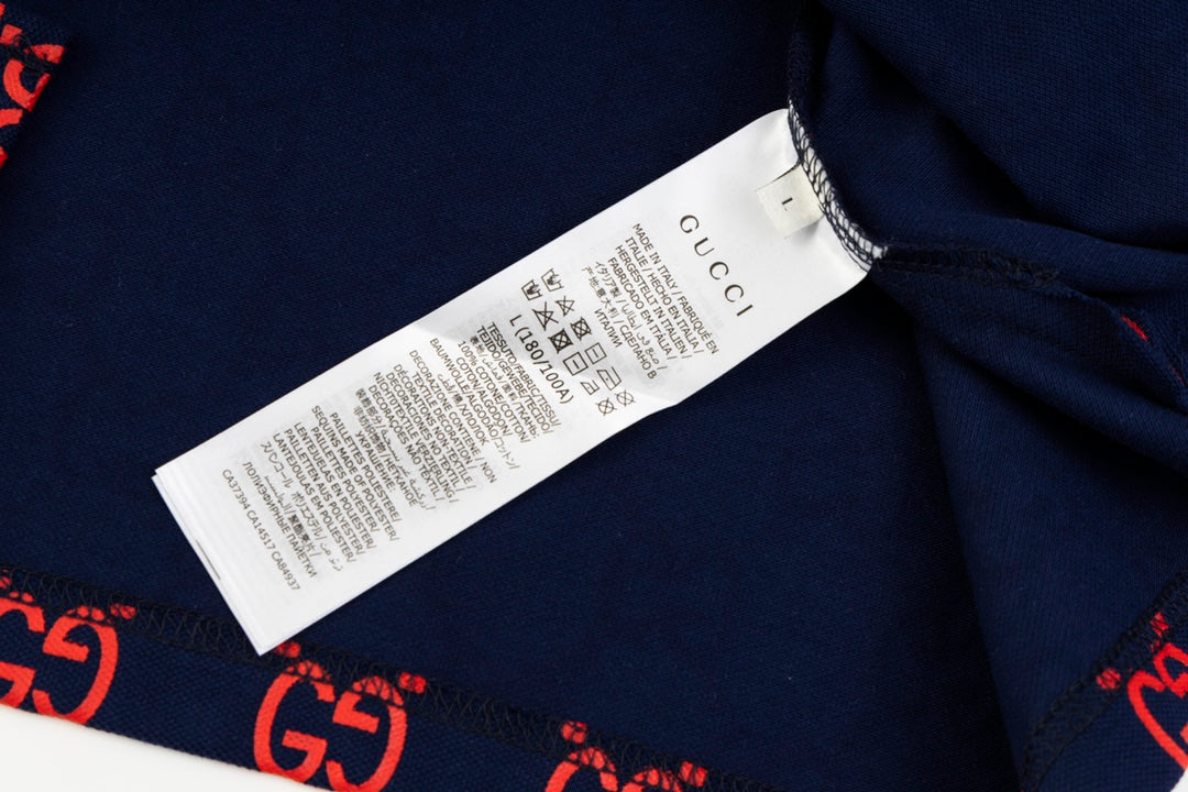 Polo maxi GG de seda de algodão