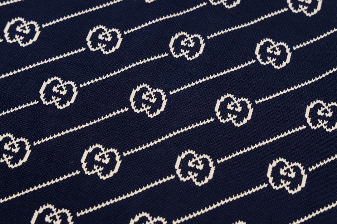 Polo maxi GG de seda de algodão