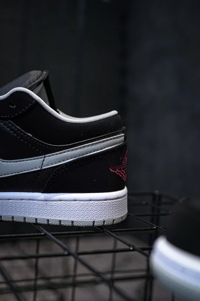 Air Jordan 1 Low Black, Grey & Red