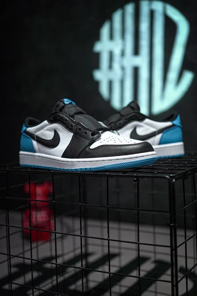 Air Jordan 1 Low "Black and Dark Powder Blue"