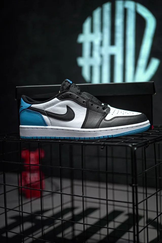 Air Jordan 1 Low "Black and Dark Powder Blue"