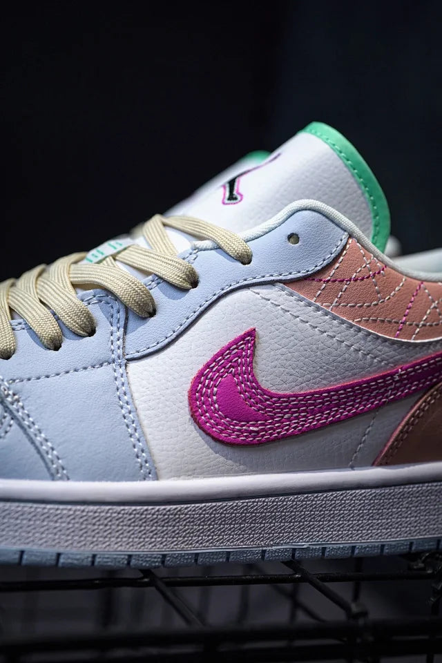 Air Jordan 1 Low Rice Pink Blue