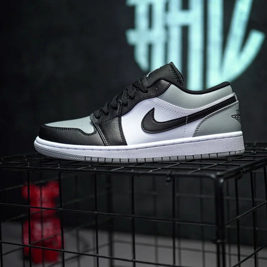 Air Jordan 1 Low "Shadow Toe" Preto & Cinza Toe