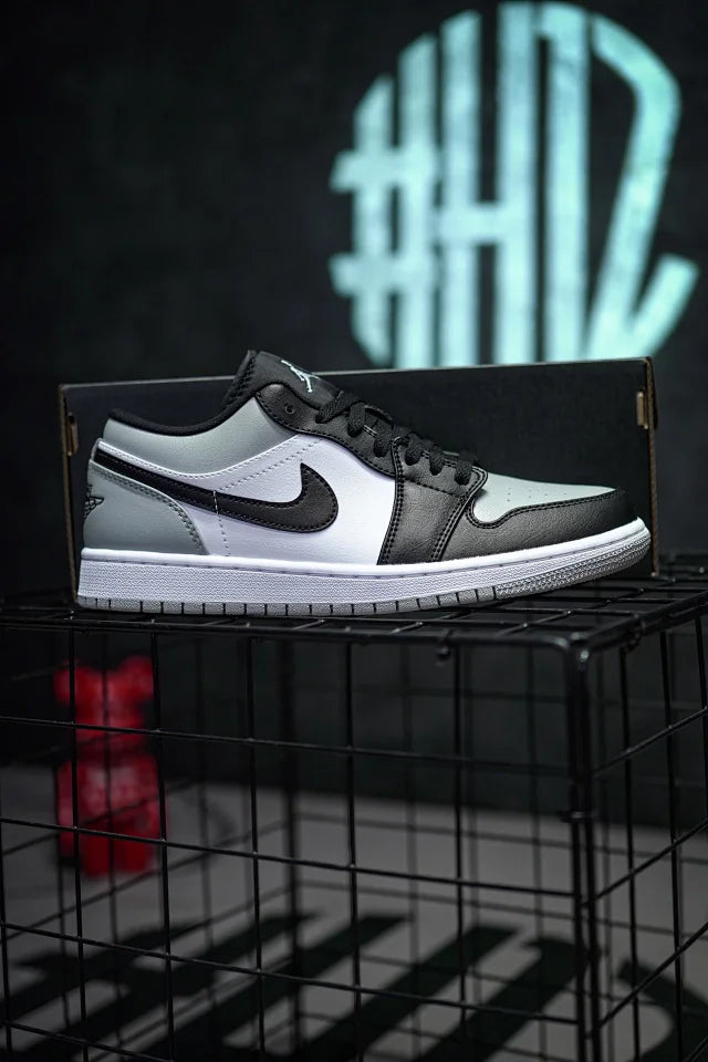 Air Jordan 1 Low "Shadow Toe" Preto & Cinza Toe