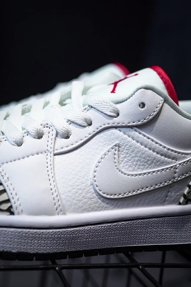 Air Jordan 1 Phat Low White & Red Burst