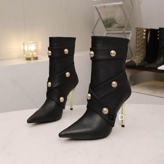 Bota Balmain Feminina Verde Cano Curto