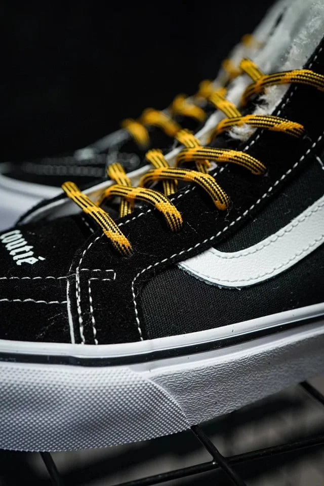 Coutié x Vans Sk8 Hi Reedição Preto Branco Amarelo