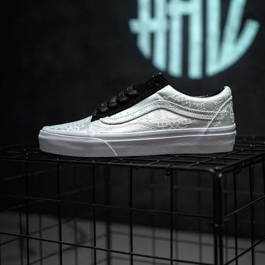 Design de coágulo x fragmento x colaboração Vans