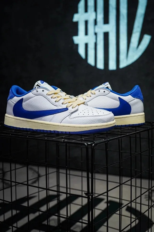 Nike Air Jordan1 Low travis Scott x fragment "White/Blue"