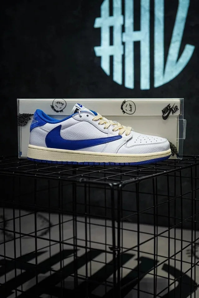 Nike Air Jordan1 Low travis Scott x fragment "White/Blue"