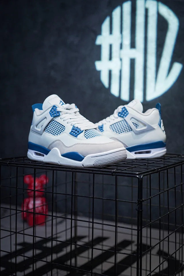 Jordan 4 "Azul Militar" Branco Azul