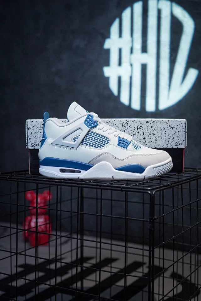 Jordan 4 "Azul Militar" Branco Azul