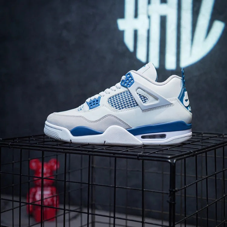 Jordan 4 "Azul Militar" Branco Azul