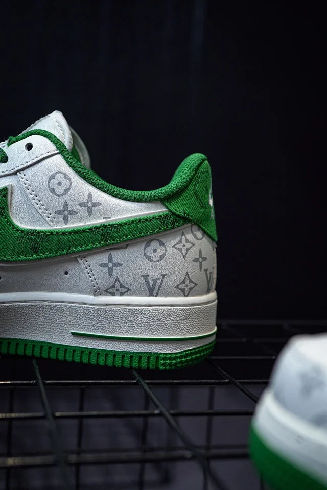 Louis Voitton x Nike Air Force 1 Low Beige Green Print