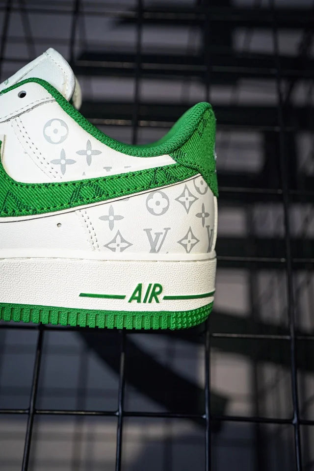 Louis Voitton x Nike Air Force 1 Low Beige Green Print