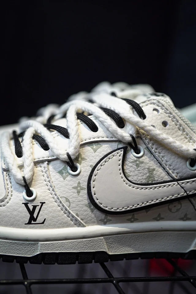 Louis Vuitton x Nike Dunk Low Collaboration Black Violent Bear