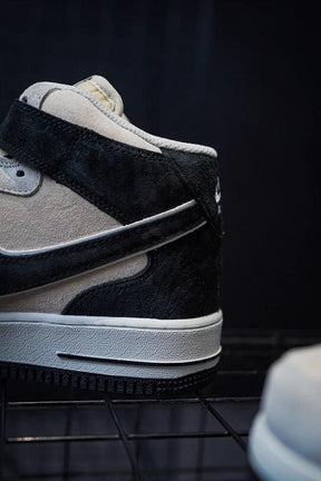 Nike Air Force 1 MID Beige Black Suede