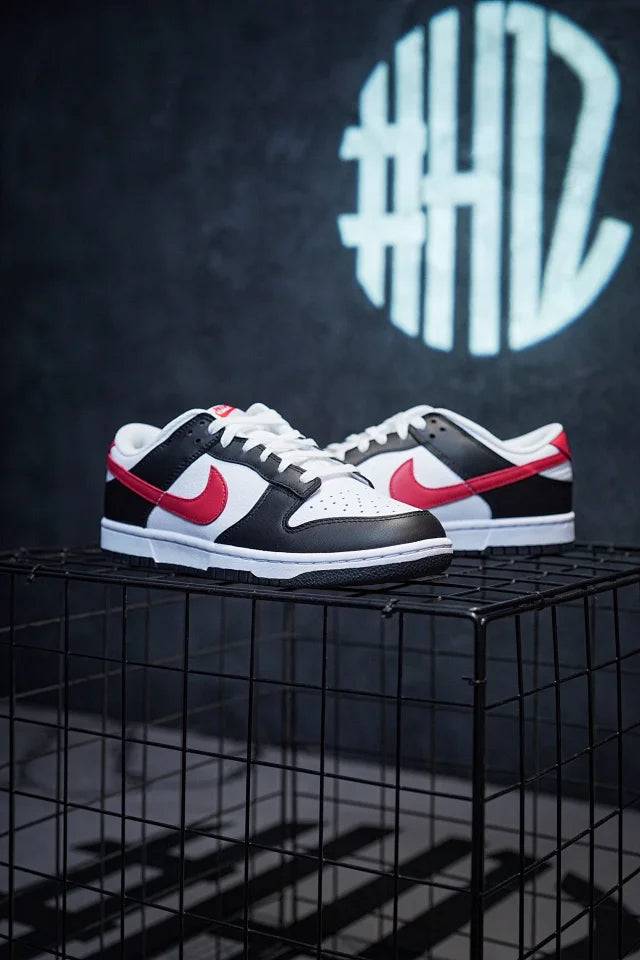 NK Dunk Low Black, White & Red