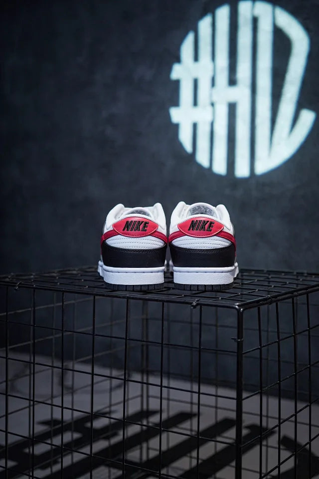 NK Dunk Low Black, White & Red