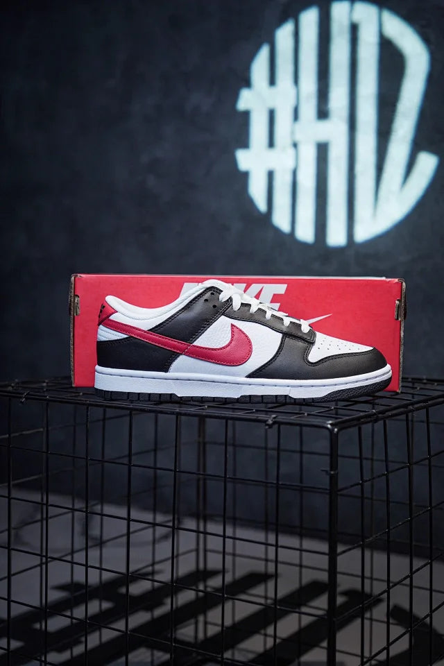 NK Dunk Low Black, White & Red