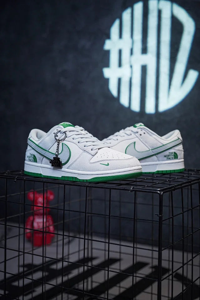 TNF x CDG x Nike Dunk Low Collaboration Smoke Green