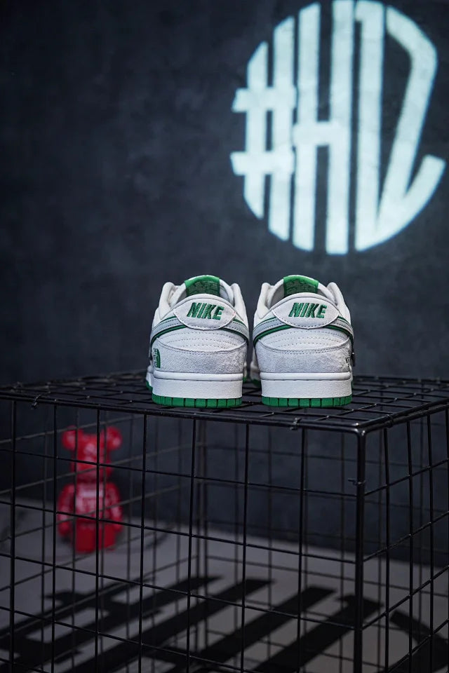 TNF x CDG x Nike Dunk Low Collaboration Smoke Green