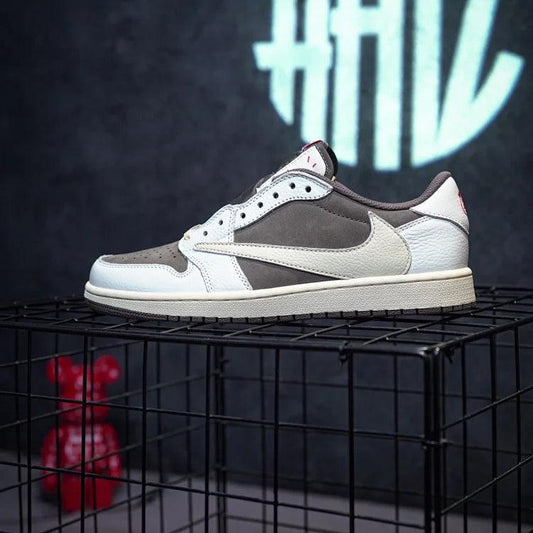 Travis Scott x Air Jordan 1 Low "Sail and Ridgerock" Reverse Mocha