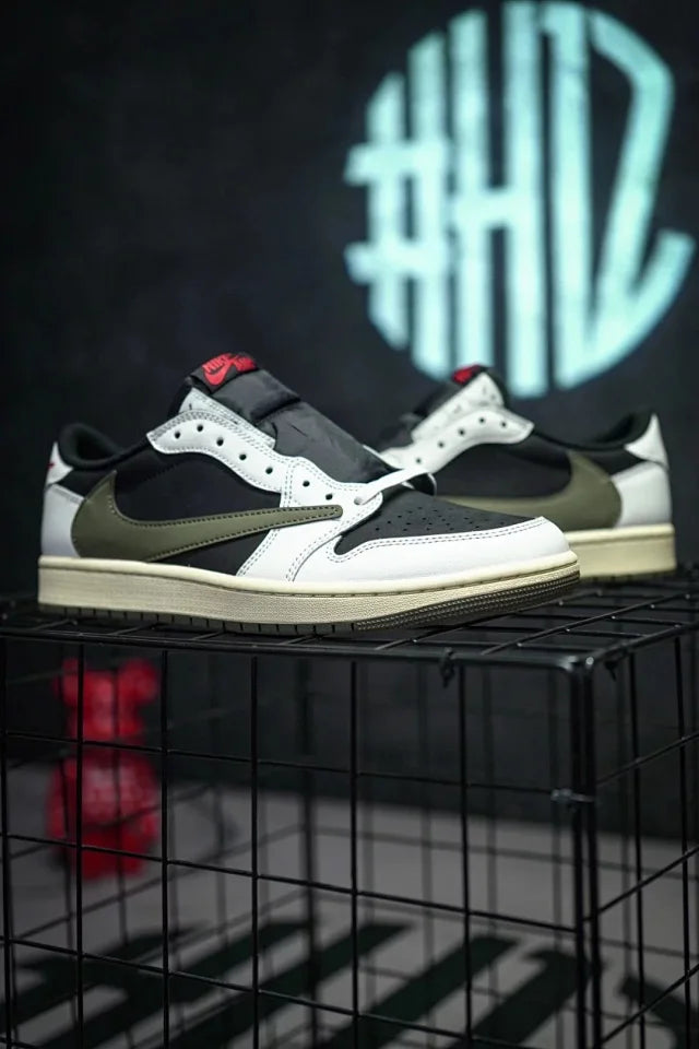 Travis Scott x Air Jordan 1 Low "Olive" Black & Green Olive