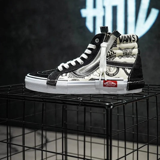 Vans SK8-Hi Sapatos Retrô de costura desconstruída