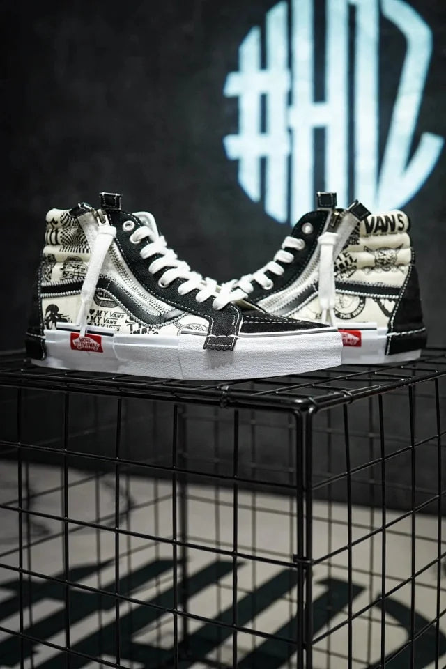 Vans SK8-Hi Sapatos Retrô de costura desconstruída